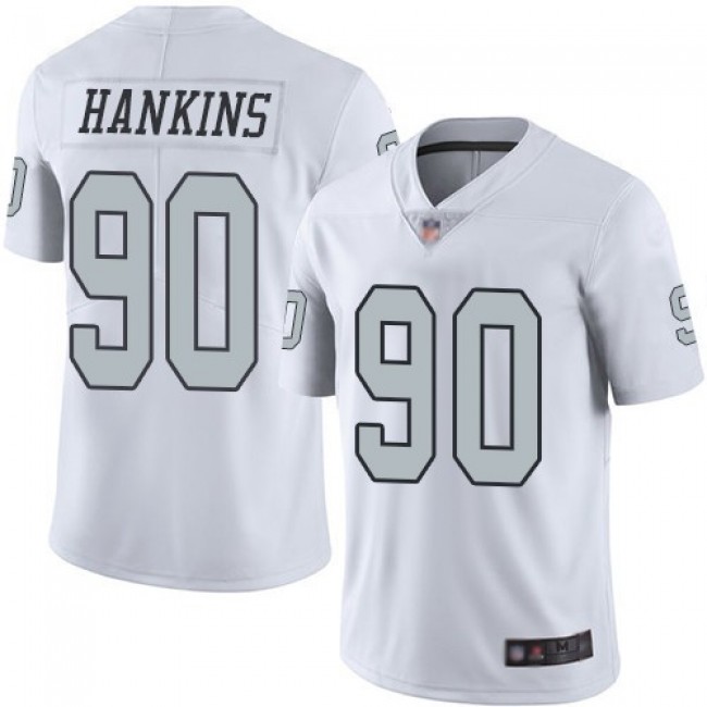Nike Raiders #90 Johnathan Hankins White Men's Stitched NFL Limited Rush Jersey