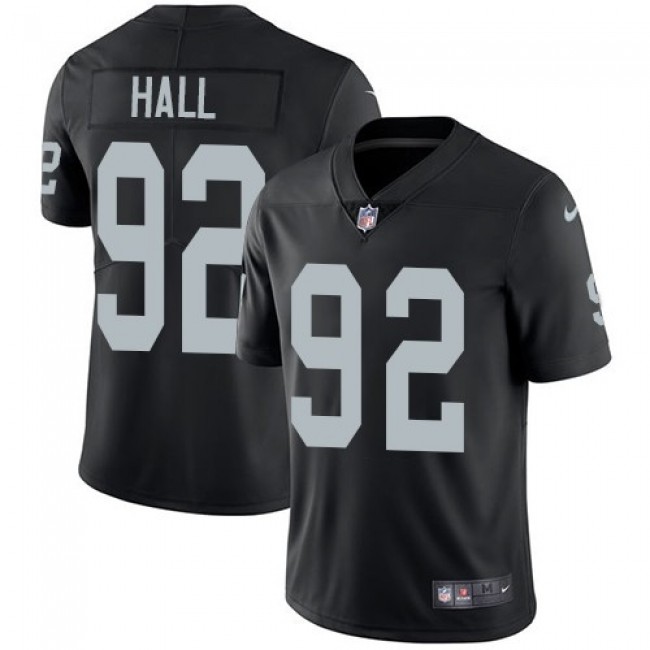 Nike Raiders #92 P.J. Hall Black Team Color Men's Stitched NFL Vapor Untouchable Limited Jersey