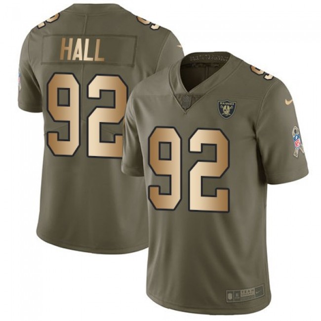 ريد بل Where Can I Find NFL Jersey-Nike Raiders #92 P.J. Hall Olive/Gold ... ريد بل