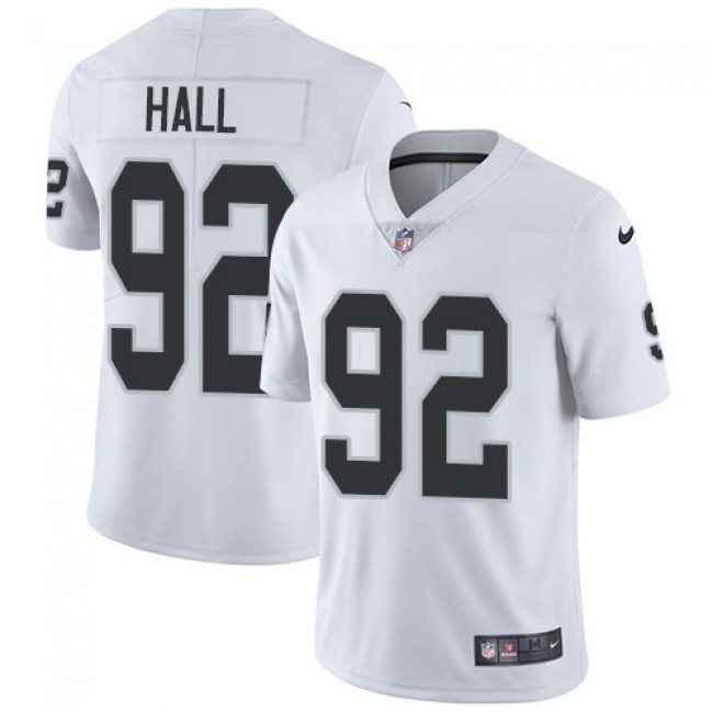 مراتب ارضيه NFL Jersey Fabulous Collection-Nike Raiders #92 P.J. Hall White ... مراتب ارضيه