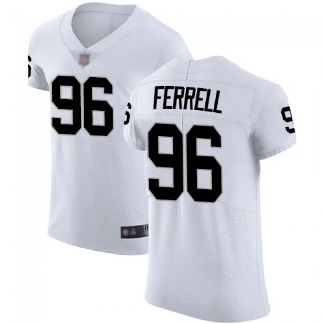 Nike Raiders #96 Clelin Ferrell White Men's Stitched NFL Vapor Untouchable Elite Jersey