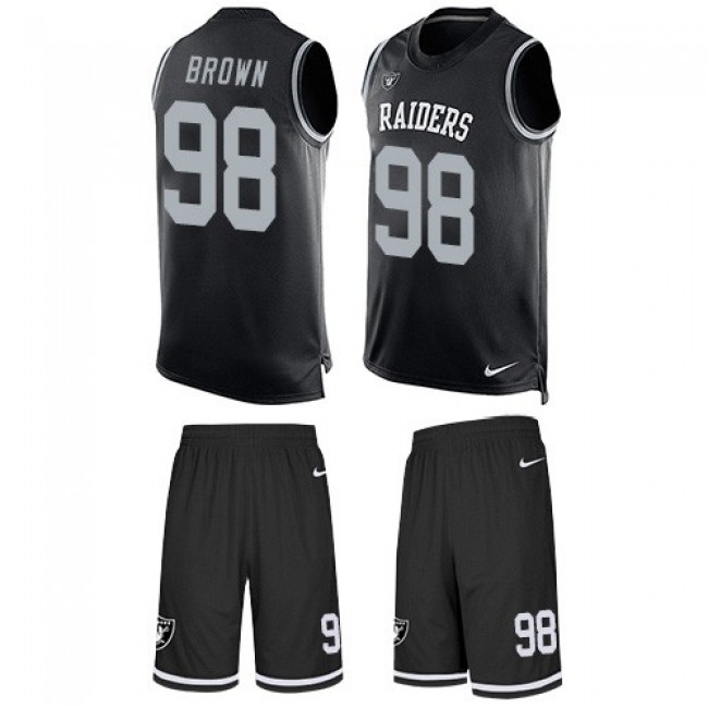 Nike Raiders #98 Trent Brown Black Team Color Men's Stitched NFL Limited Tank Top Suit Jersey