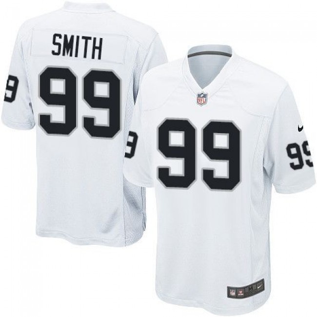 Las Vegas Raiders #99 Aldon Smith White Youth Stitched NFL Elite Jersey