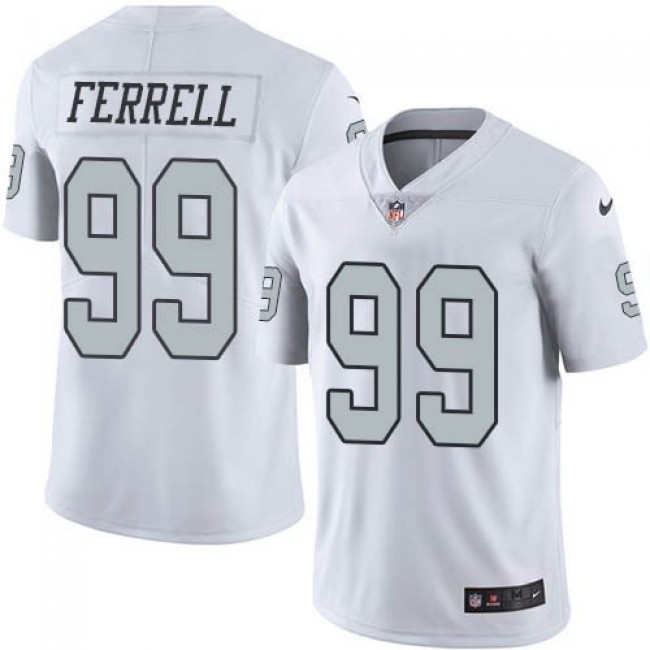Nike Raiders #99 Clelin Ferrell White Men's Stitched NFL Limited Rush Jersey