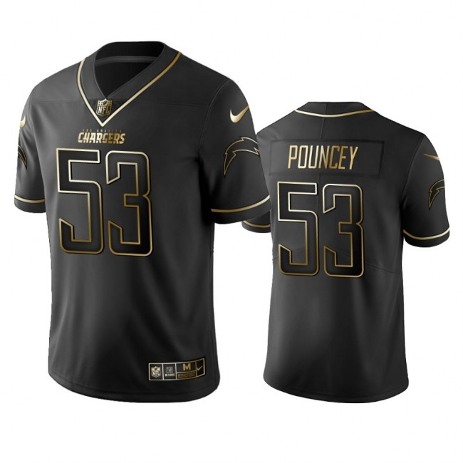 Chargers #53 Mike Pouncey Men's Stitched NFL Vapor Untouchable Limited Black Golden Jersey