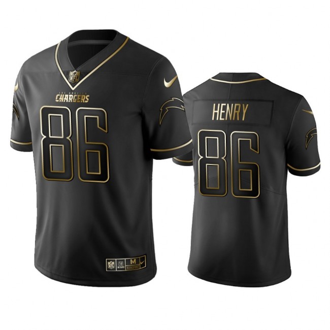 Chargers #86 Hunter Henry Men's Stitched NFL Vapor Untouchable Limited Black Golden Jersey