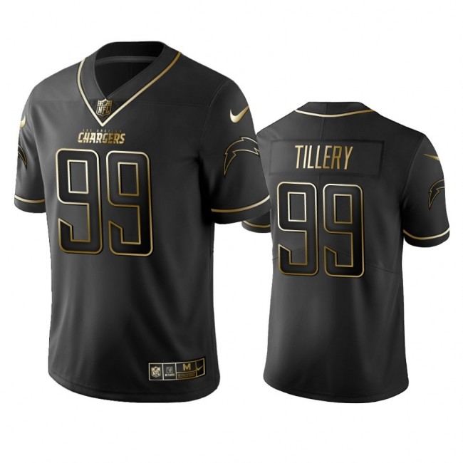 Chargers #99 Jerry Tillery Men's Stitched NFL Vapor Untouchable Limited Black Golden Jersey
