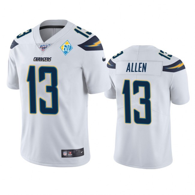 Los Angeles Chargers #13 Keenan Allen White 60th Anniversary Vapor Limited NFL Jersey