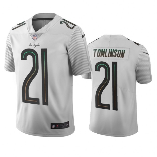 Los Angeles Chargers #21 Ladainian Tomlinson White Vapor Limited City Edition NFL Jersey