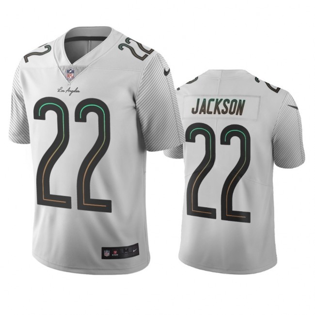 Los Angeles Chargers #22 Justin Jackson White Vapor Limited City Edition NFL Jersey