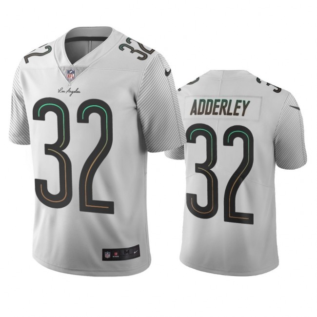 Los Angeles Chargers #32 Nasir Adderley White Vapor Limited City Edition NFL Jersey