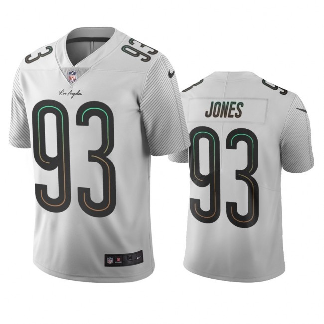 Los Angeles Chargers #93 Justin Jones White Vapor Limited City Edition NFL Jersey