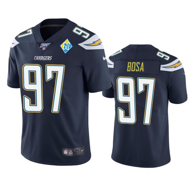 Los Angeles Chargers #97 Joey Bosa Navy 60th Anniversary Vapor Limited NFL Jersey