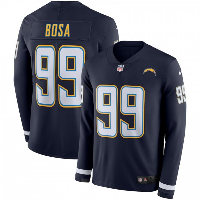 Men's Chargers #99 Joey Bosa Navy Blue Team Color Men's Stitched NFL Limited Therma Long Sleeve Jersey