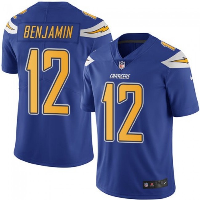 Nike Chargers #12 Travis Benjamin Electric Blue Men's Stitched NFL Limited Rush Jersey