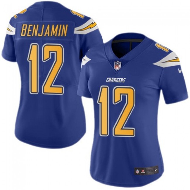 Women's Chargers #12 Travis Benjamin Electric Blue Stitched NFL Limited Rush Jersey