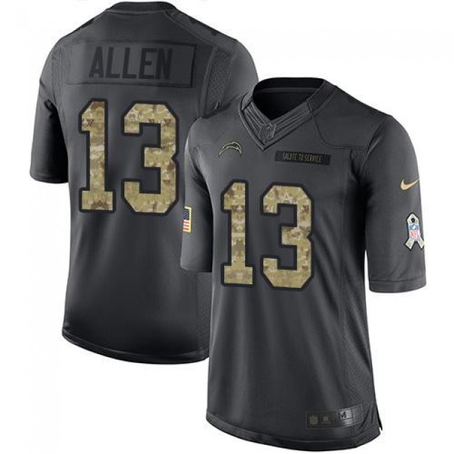 Los Angeles Chargers #13 Keenan Allen Black Youth Stitched NFL Limited 2016 Salute to Service Jersey
