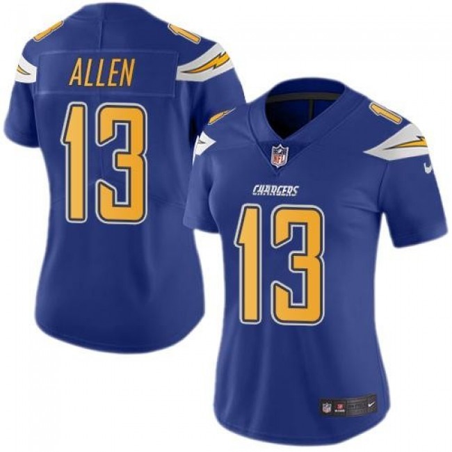 Women's Chargers #13 Keenan Allen Electric Blue Stitched NFL Limited Rush Jersey
