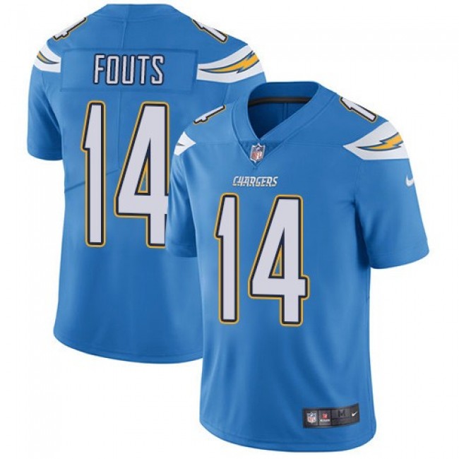 Nike Chargers #14 Dan Fouts Electric Blue Alternate Men's Stitched NFL Vapor Untouchable Limited Jersey