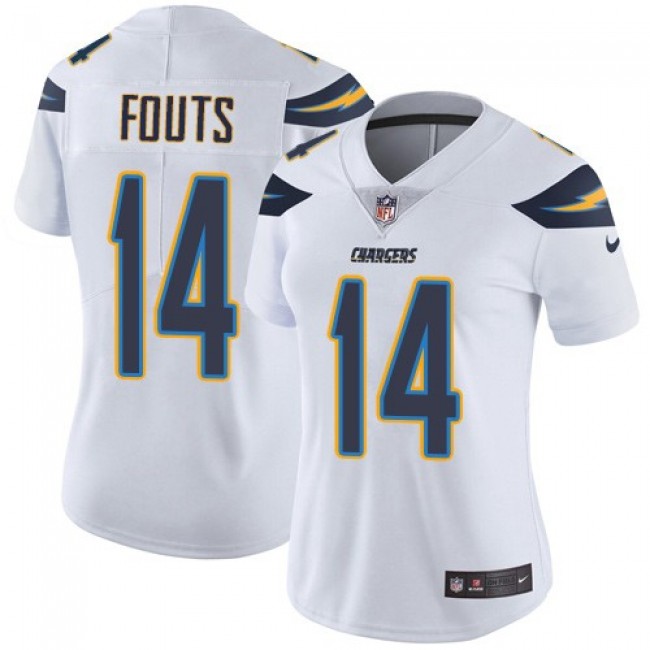 Women's Chargers #14 Dan Fouts White Stitched NFL Vapor Untouchable Limited Jersey