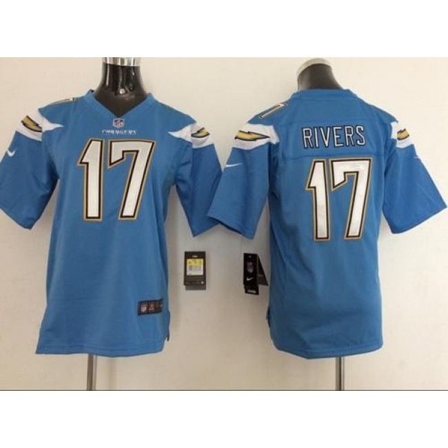 Los Angeles Chargers #17 Philip Rivers Electric Blue Alternate Youth Stitched NFL New Elite Jersey