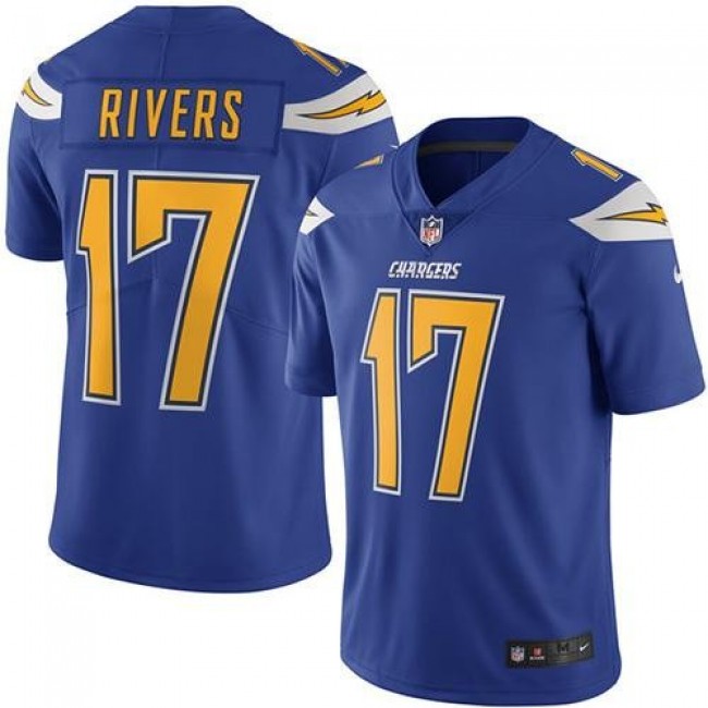 Nike Chargers #17 Philip Rivers Electric Blue Men's Stitched NFL Limited Rush Jersey