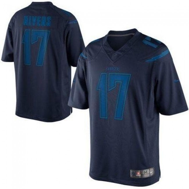 Nike Chargers #17 Philip Rivers Navy Blue Men's Stitched NFL Drenched Limited Jersey