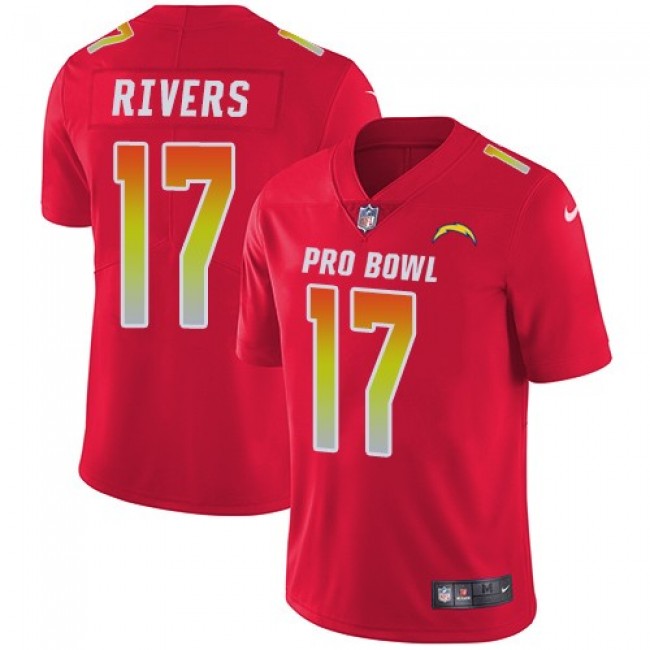 Los Angeles Chargers #17 Philip Rivers Red Youth Stitched NFL Limited AFC 2018 Pro Bowl Jersey