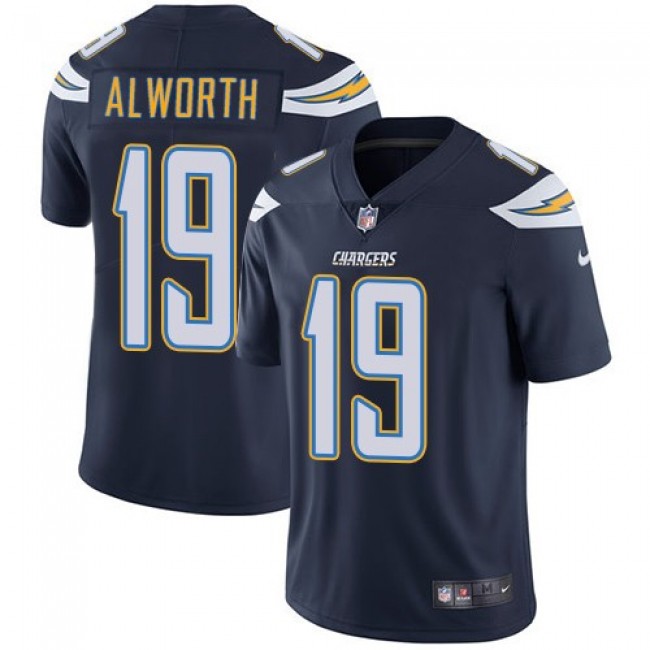 Nike Chargers #19 Lance Alworth Navy Blue Team Color Men's Stitched NFL Vapor Untouchable Limited Jersey