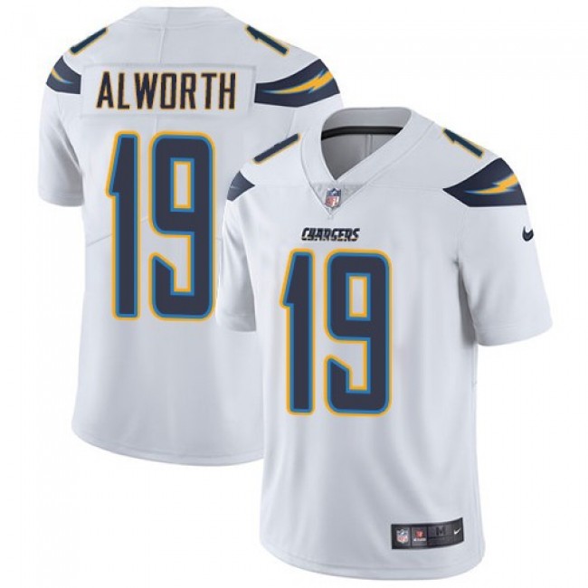 Nike Chargers #19 Lance Alworth White Men's Stitched NFL Vapor Untouchable Limited Jersey