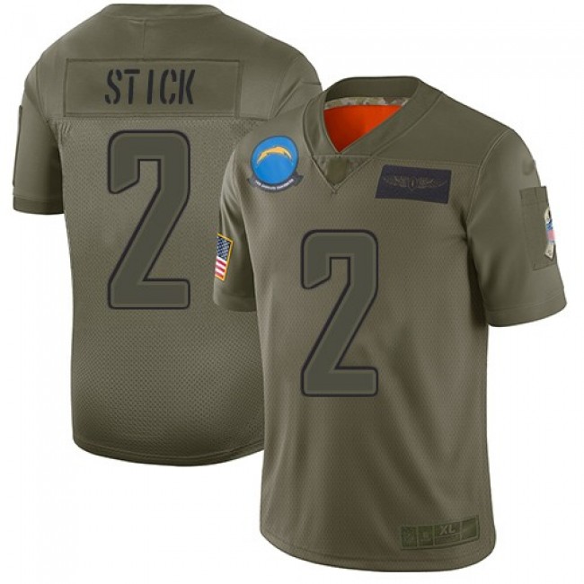 Nike Chargers #2 Easton Stick Camo Men's Stitched NFL Limited 2019 Salute To Service Jersey