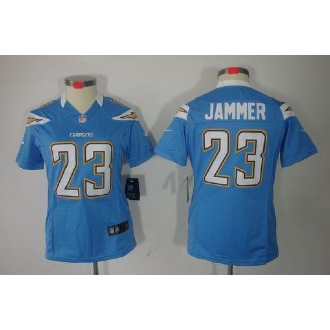 Women's Chargers #23 Quentin Jammer Electric Blue Alternate Stitched NFL Limited Jersey