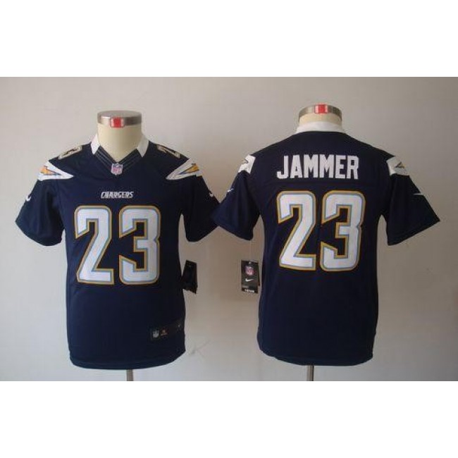 Los Angeles Chargers #23 Quentin Jammer Navy Blue Team Color Youth Stitched NFL Limited Jersey