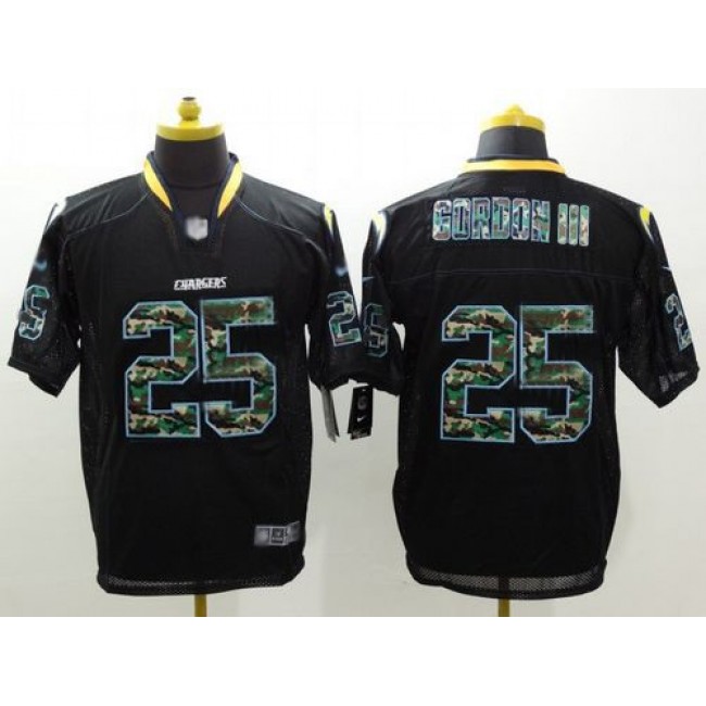 Nike Chargers #25 Melvin Gordon III Black Men's Stitched NFL Elite Camo Fashion Jersey