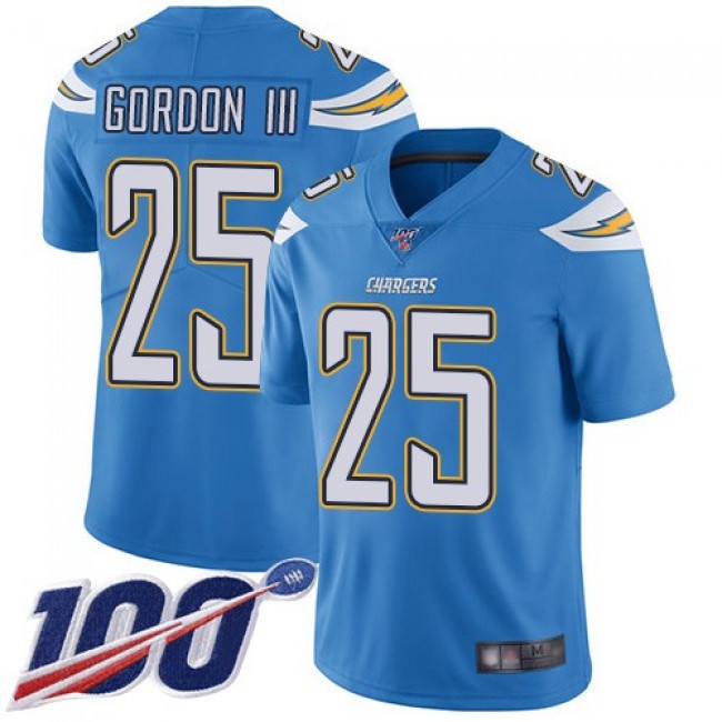 Nike Chargers #25 Melvin Gordon III Electric Blue Alternate Men's Stitched NFL 100th Season Vapor Limited Jersey