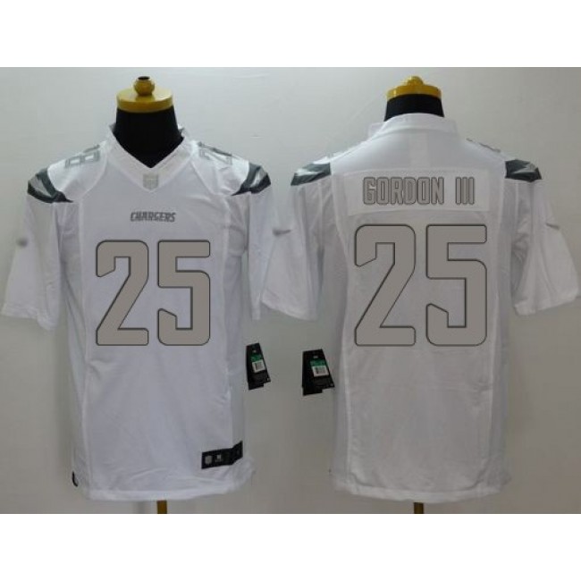 Nike Chargers #25 Melvin Gordon III White Men's Stitched NFL Limited Platinum Jersey