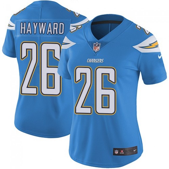 Women's Chargers #26 Casey Hayward Electric Blue Alternate Stitched NFL Vapor Untouchable Limited Jersey