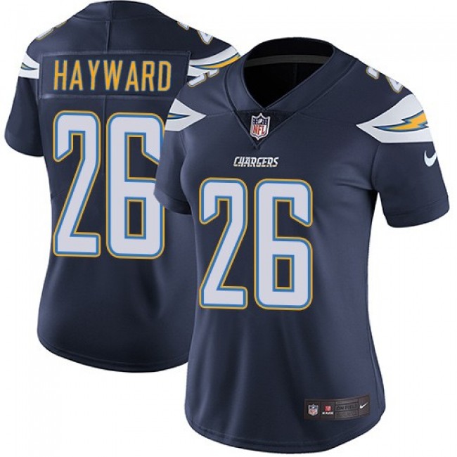 Women's Chargers #26 Casey Hayward Navy Blue Team Color Stitched NFL Vapor Untouchable Limited Jersey