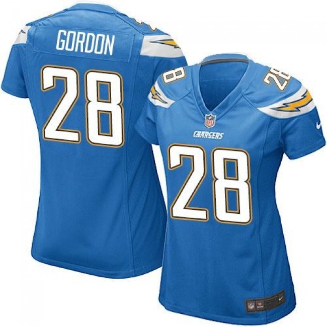 Women's Chargers #28 Melvin Gordon Electric Blue Alternate Stitched NFL New Elite Jersey