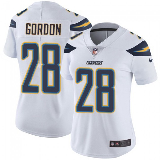 Women's Chargers #28 Melvin Gordon White Stitched NFL Vapor Untouchable Limited Jersey