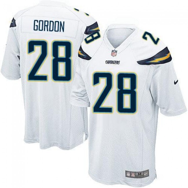 Los Angeles Chargers #28 Melvin Gordon White Youth Stitched NFL New Elite Jersey