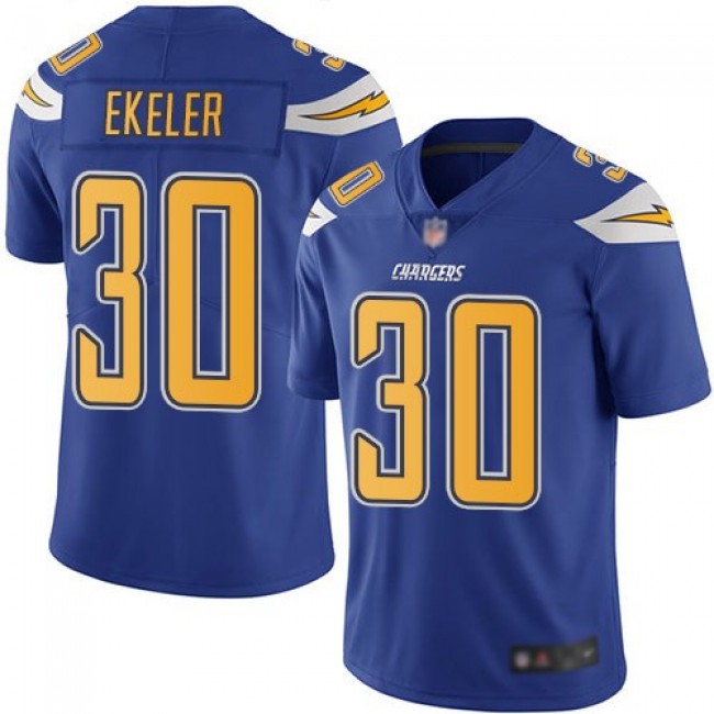 Nike Chargers #30 Austin Ekeler Electric Blue Men's Stitched NFL Limited Rush Jersey