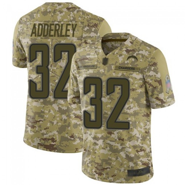 Nike Chargers #32 Nasir Adderley Camo Men's Stitched NFL Limited 2018 Salute To Service Jersey
