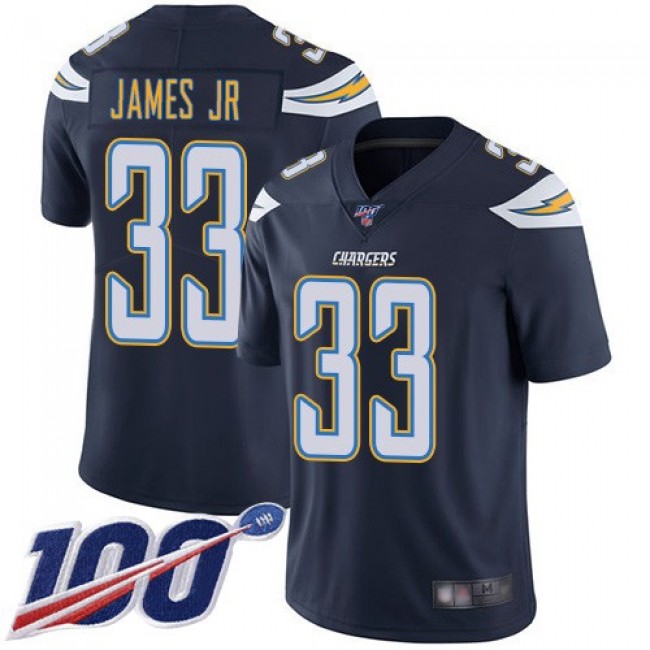 Nike Chargers #33 Derwin James Jr Navy Blue Team Color Men's Stitched NFL 100th Season Vapor Limited Jersey