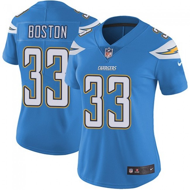 Women's Chargers #33 Tre Boston Electric Blue Alternate Stitched NFL Vapor Untouchable Limited Jersey