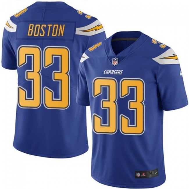 Los Angeles Chargers #33 Tre Boston Electric Blue Youth Stitched NFL Limited Rush Jersey