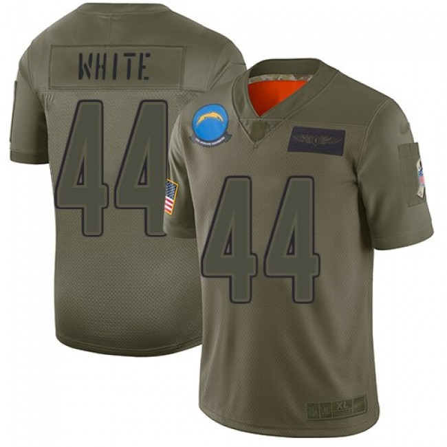Nike Chargers #44 Kyzir White Camo Men's Stitched NFL Limited 2019 Salute To Service Jersey