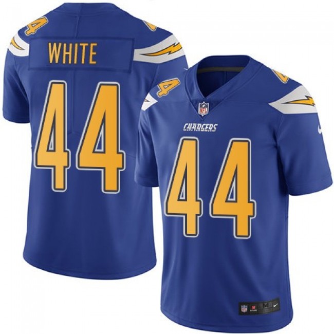 Nike Chargers #44 Kyzir White Electric Blue Men's Stitched NFL Limited Rush Jersey