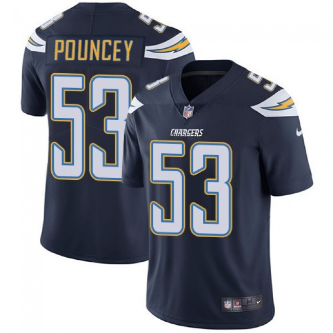 Nike Chargers #53 Mike Pouncey Navy Blue Team Color Men's Stitched NFL Vapor Untouchable Limited Jersey