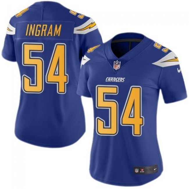 Women's Chargers #54 Melvin Ingram Electric Blue Stitched NFL Limited Rush Jersey